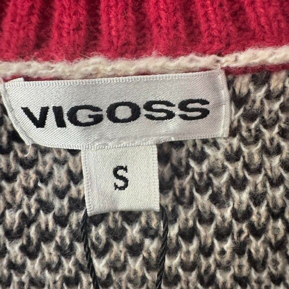 VIGOSS Women's SMALL Leopard Button Front Cardigan Neutral Pockets Ribbed Hem - Picture 4 of 6